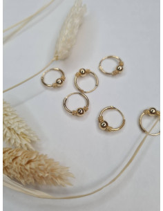 Petites Créoles Bali Plaqué Or Femme et Homme