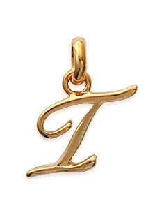 Pendentif Plaqué Or/Initiale/Italique/I