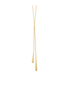 Collier Femme Plaqué Or Gouttes Longues