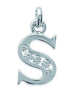 Pendentif Argent Initiale Lettre Majuscule S